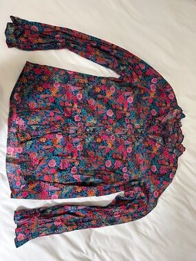 J. Crew Liberty Fabrics floral button up top